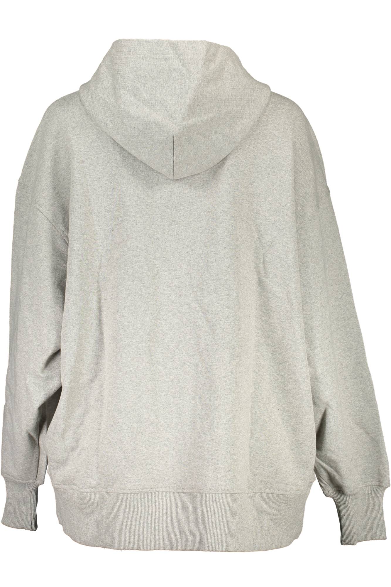 CALVIN KLEIN FELPA CON ZIP DONNA GRIGIO