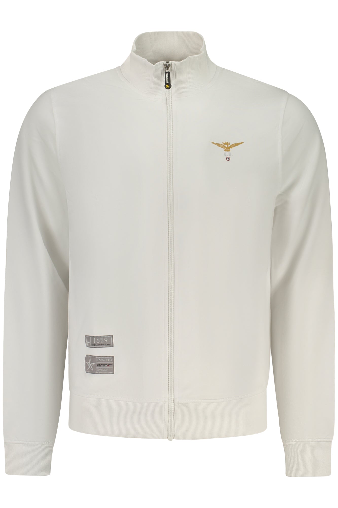 ACCADEMIA MILITARE FELPA CON ZIP UOMO BIANCO