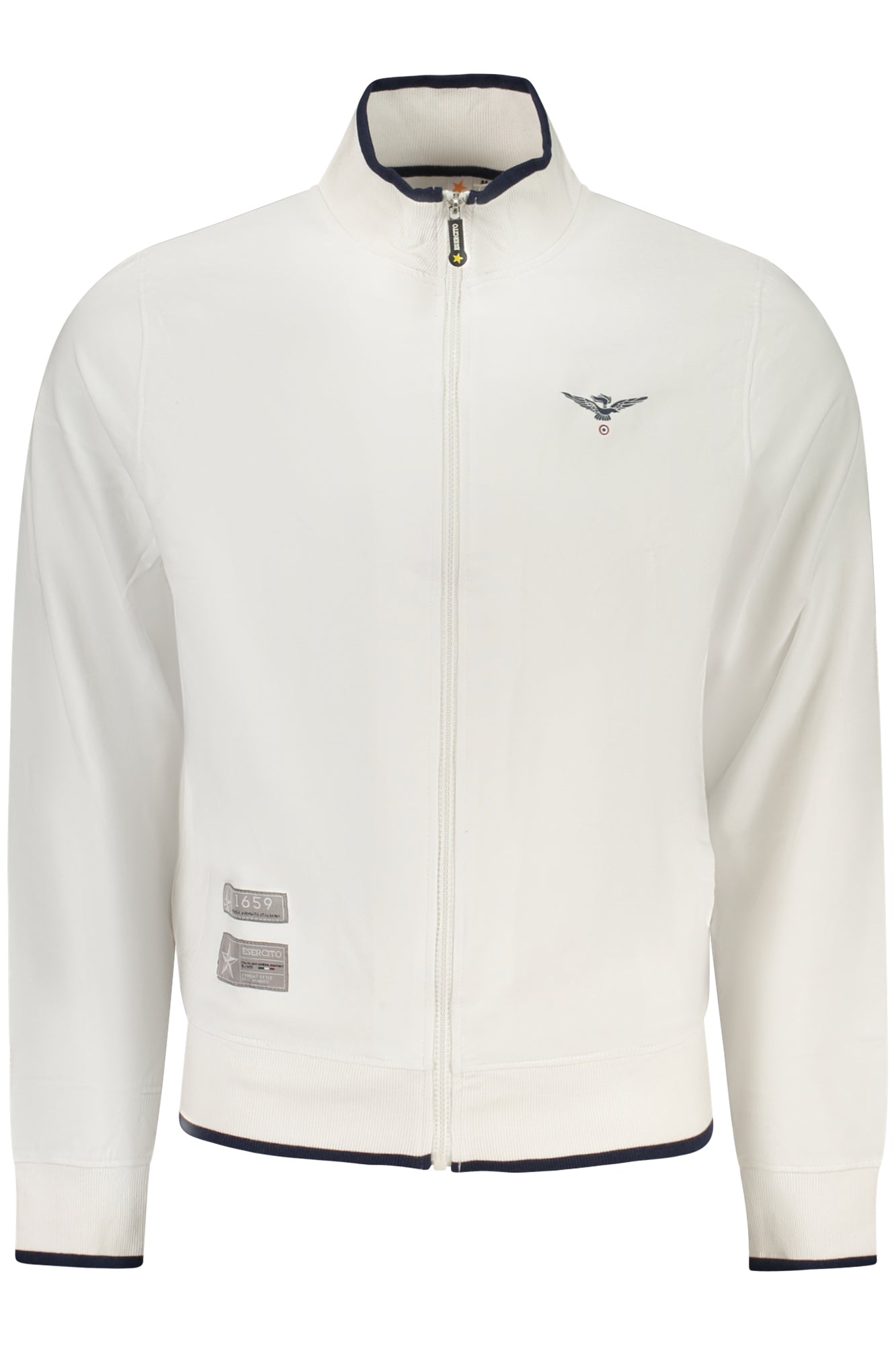 ACCADEMIA MILITARE FELPA CON ZIP UOMO BIANCO
