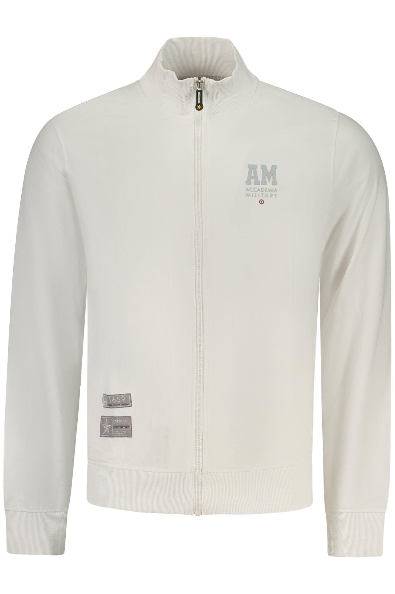 ACCADEMIA MILITARE FELPA CON ZIP UOMO BIANCO