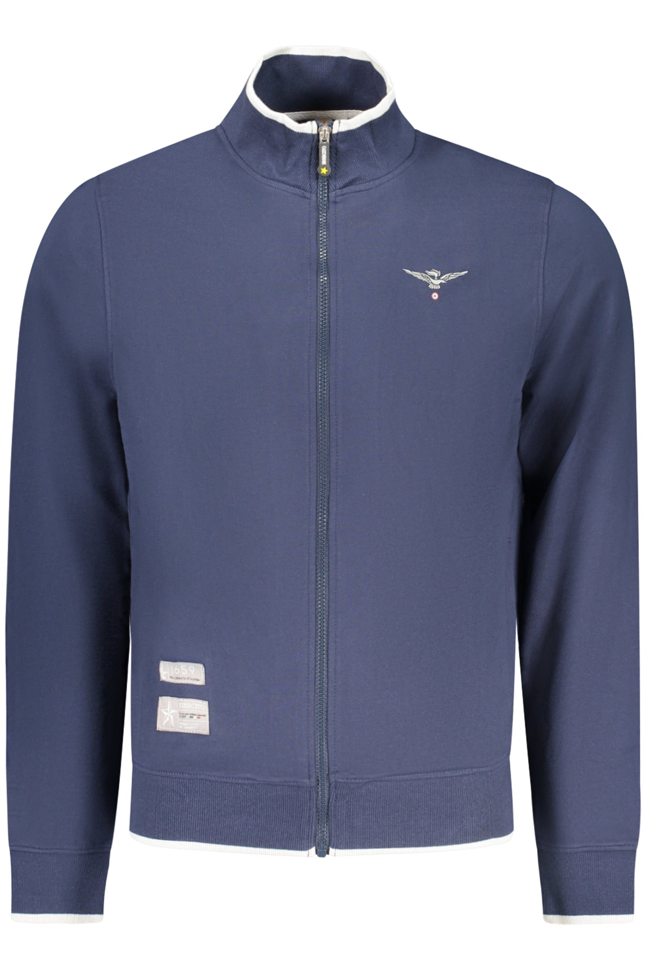 ACCADEMIA MILITARE FELPA CON ZIP UOMO BLU