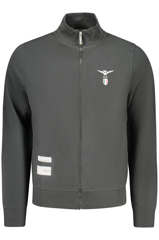 ACCADEMIA MILITARE FELPA CON ZIP UOMO NERO