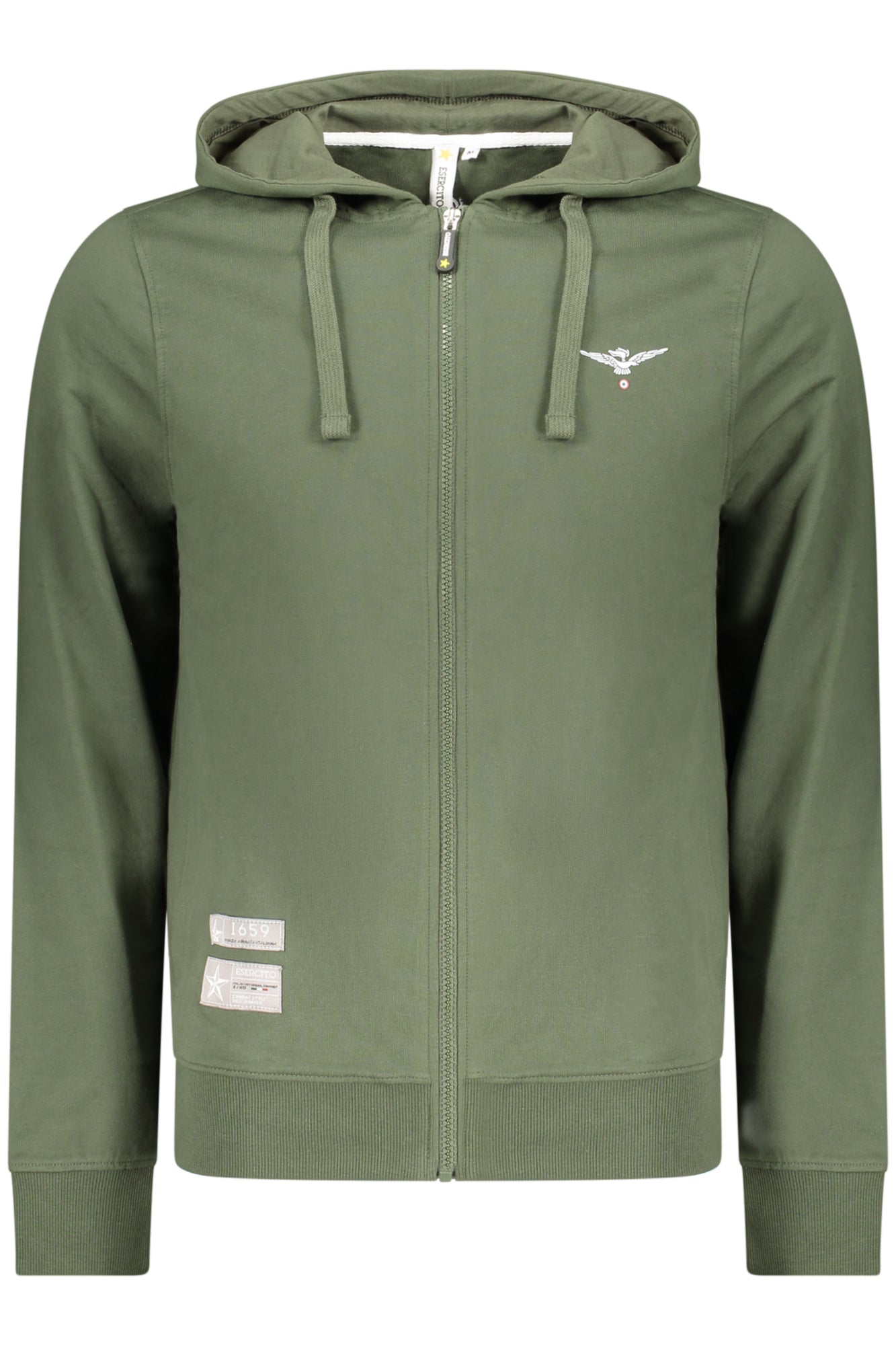 ACCADEMIA MILITARE FELPA CON ZIP UOMO VERDE