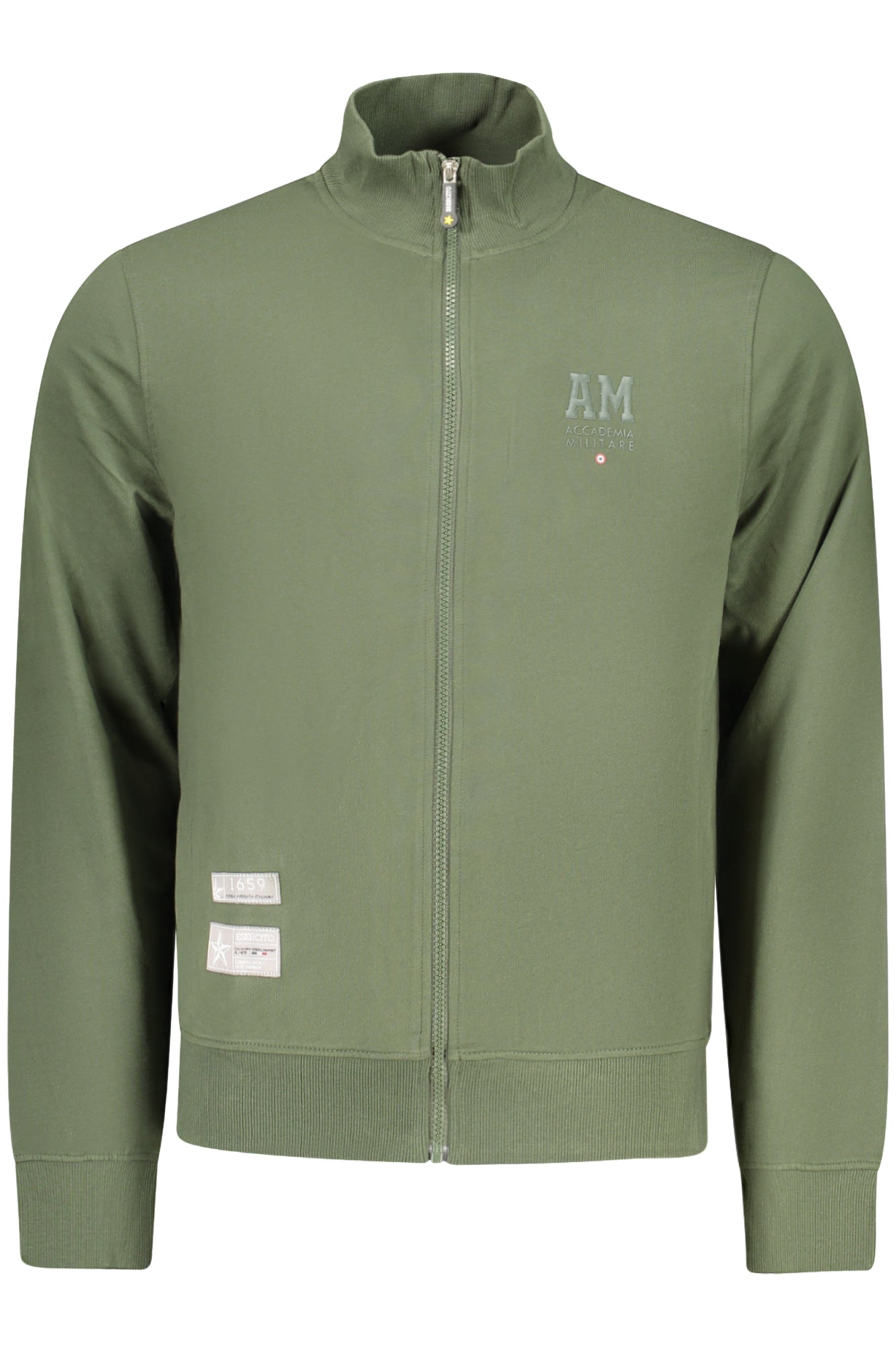 ACCADEMIA MILITARE FELPA CON ZIP UOMO VERDE