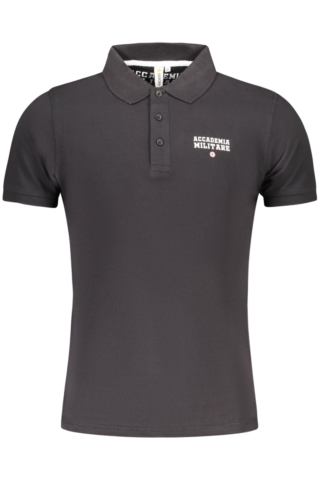 ACCADEMIA MILITARE POLO MANICHE CORTE UOMO NERO
