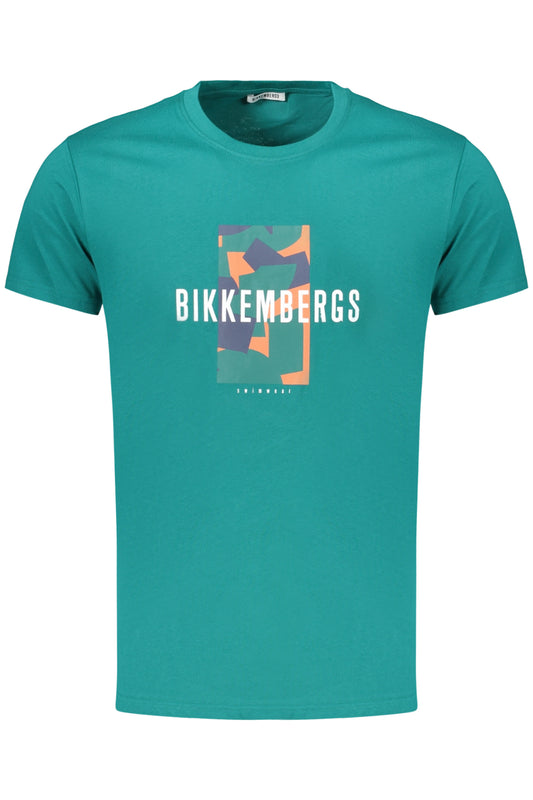 BIKKEMBERGS T-SHIRT MANICHE CORTE UOMO VERDE