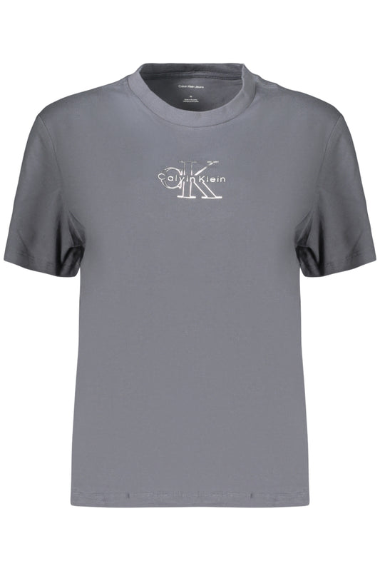 CALVIN KLEIN T-SHIRT MANICHE CORTE DONNA BLU