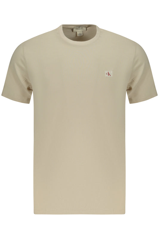 CALVIN KLEIN T-SHIRT MANICHE CORTE UOMO BEIGE