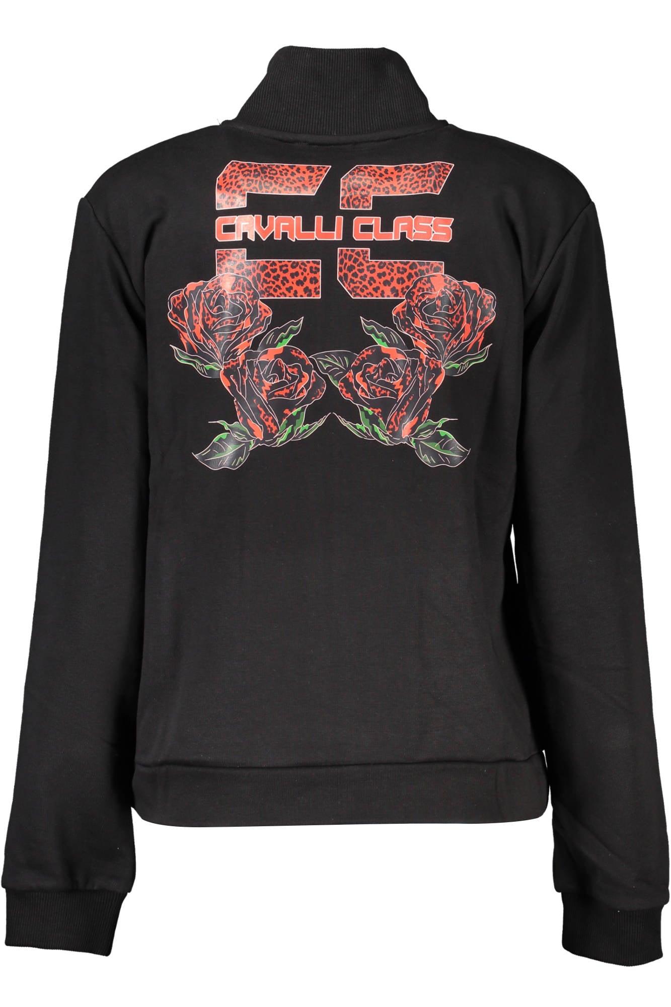 CAVALLI CLASS FELPA CON ZIP DONNA NERO