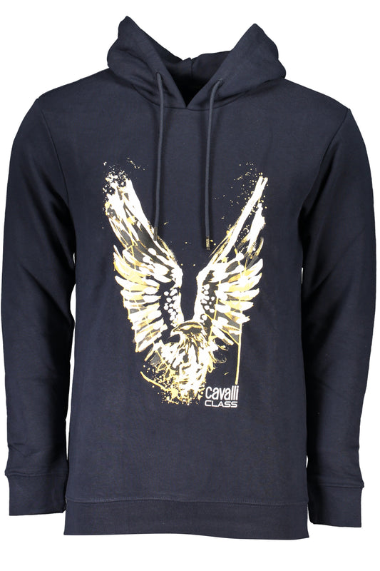 CAVALLI CLASS FELPA SENZA ZIP UOMO BLU