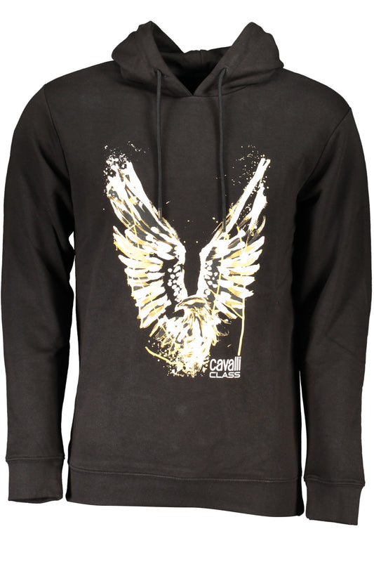 CAVALLI CLASS FELPA SENZA ZIP UOMO NERO