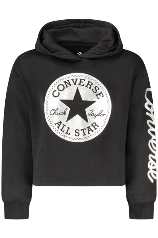 CONVERSE FELPA SENZA ZIP BAMBINA NERO