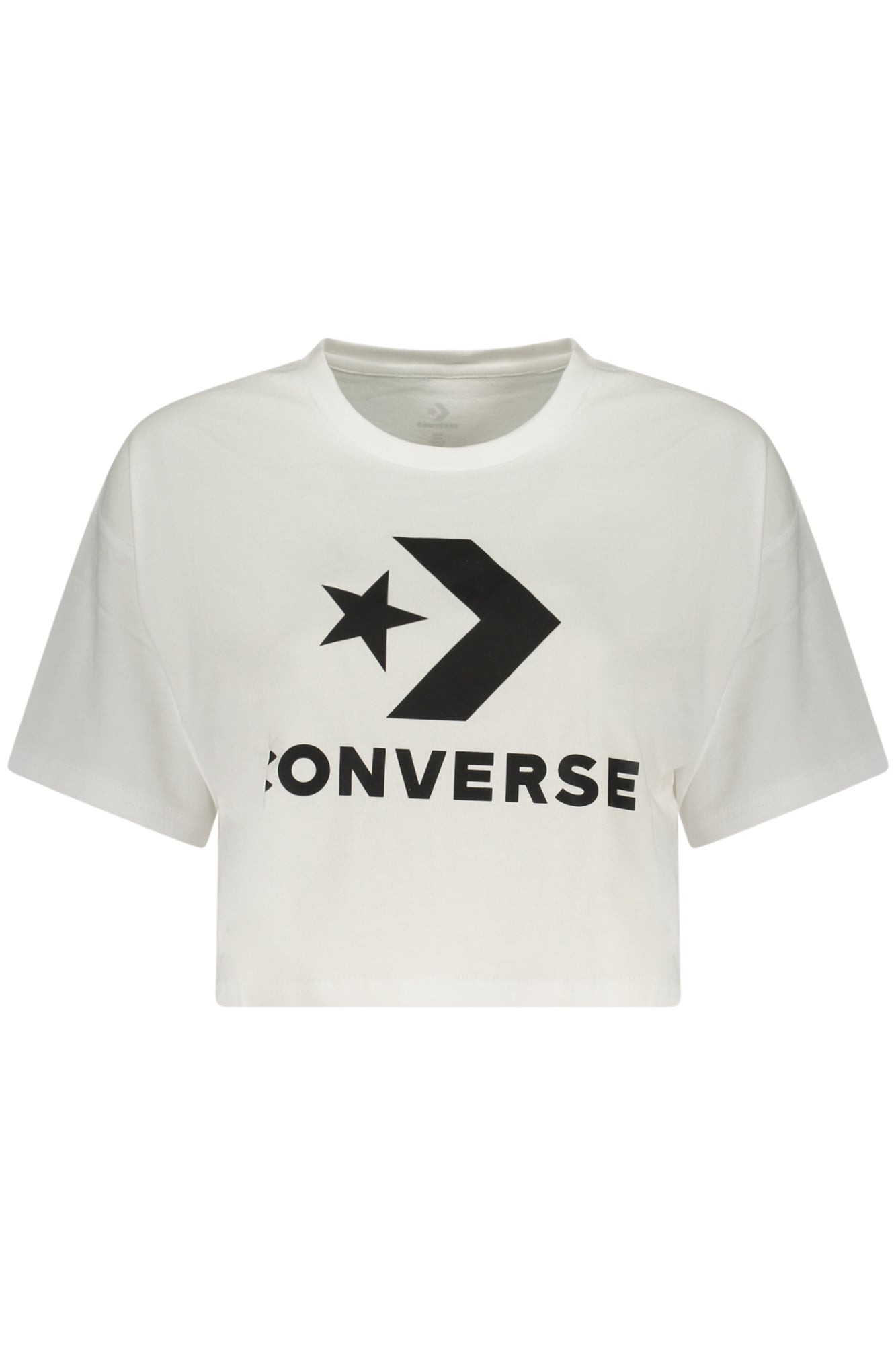 CONVERSE T-SHIRT MANICHE CORTE DONNA BIANCO