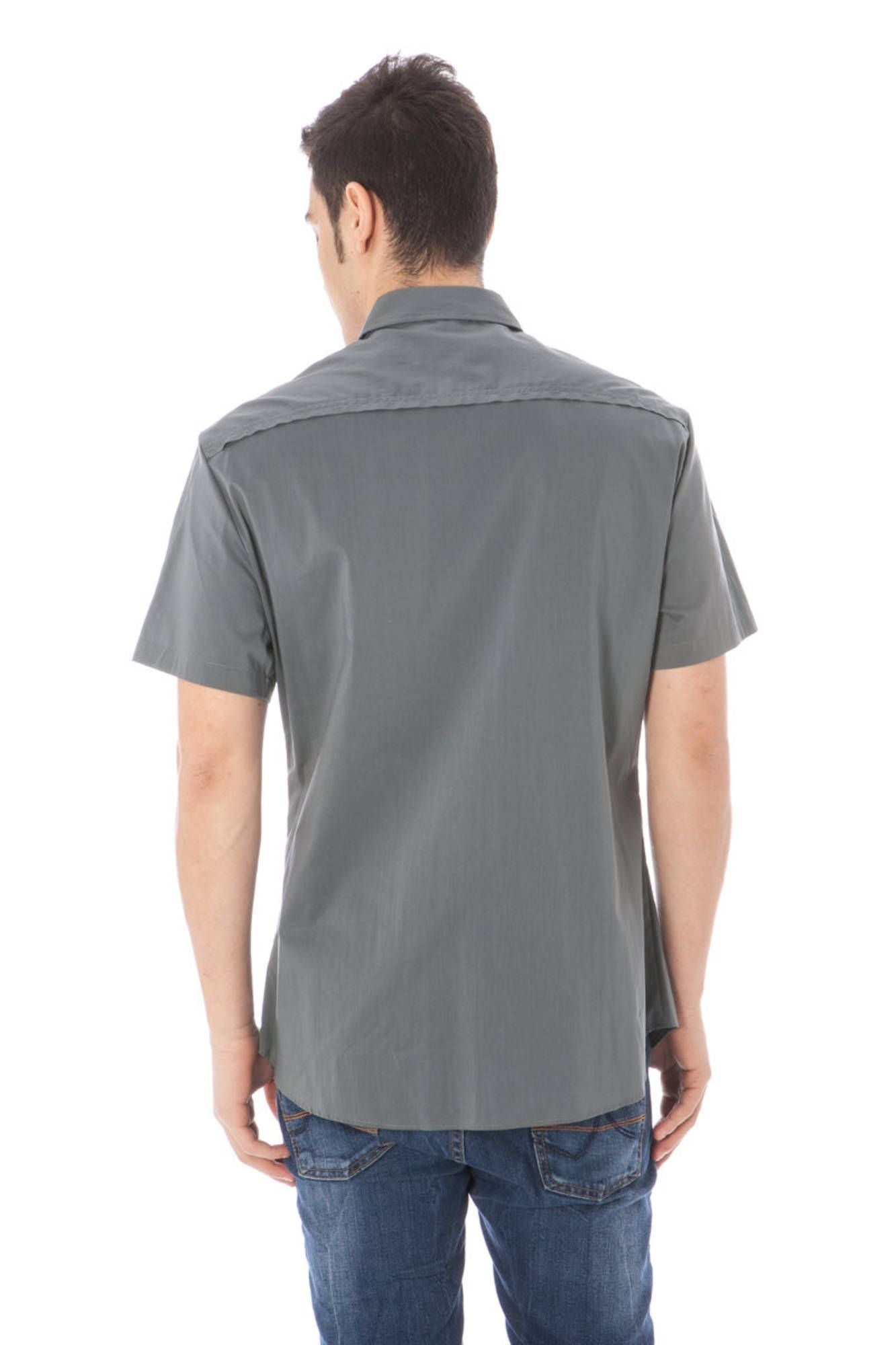 COSTUME NATIONAL CAMICIA MANICHE CORTE UOMO GRIGIO
