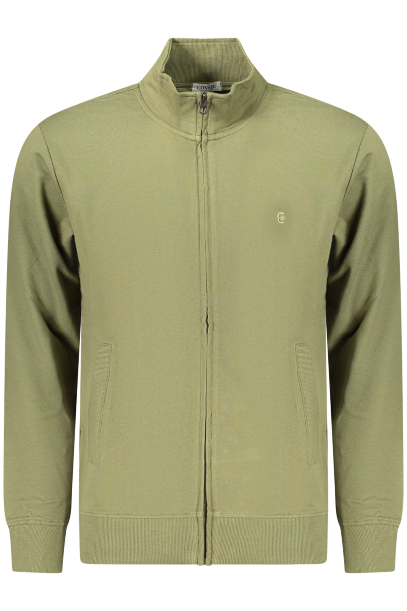 COVERI MOVING FELPA CON ZIP UOMO VERDE