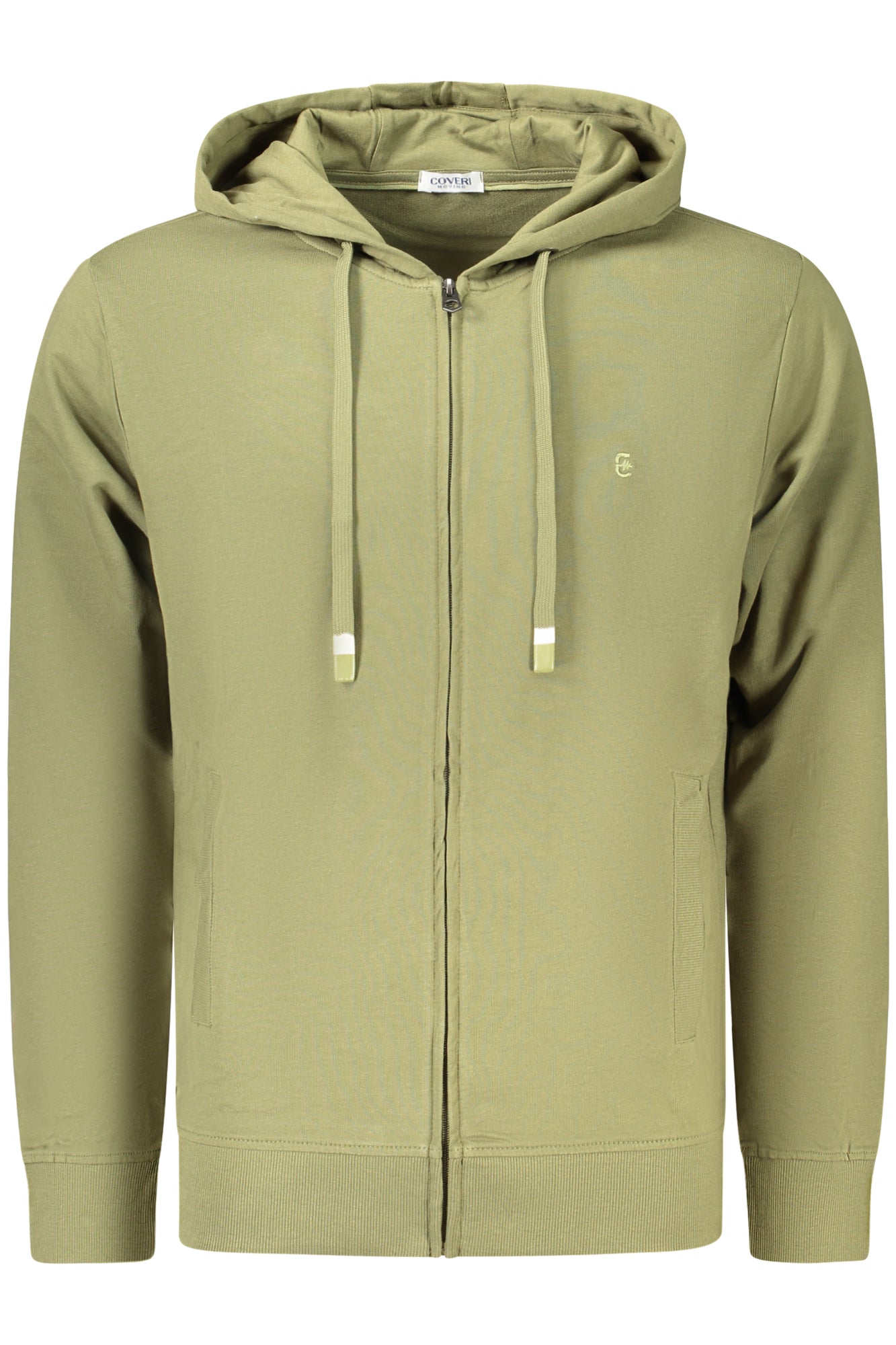 COVERI MOVING FELPA CON ZIP UOMO VERDE