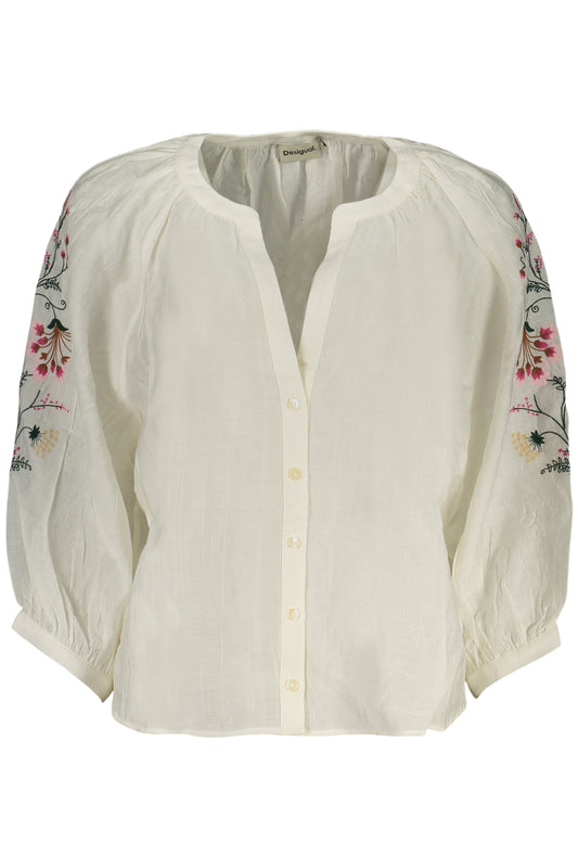 DESIGUAL CAMICIA MANICHE LUNGHE DONNA BIANCO