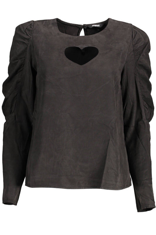 DESIGUAL CAMICIA MANICHE LUNGHE DONNA NERO