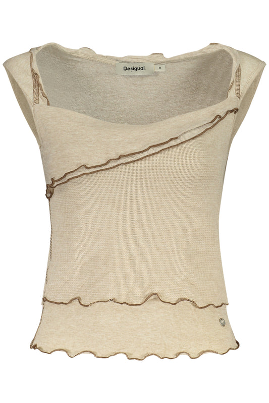 DESIGUAL CANOTTA DONNA BEIGE