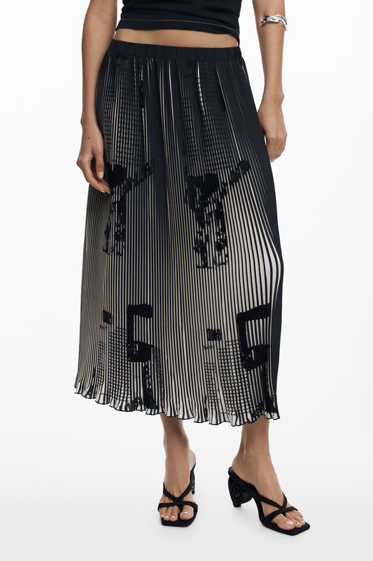 DESIGUAL GONNA LUNGA DONNA NERO
