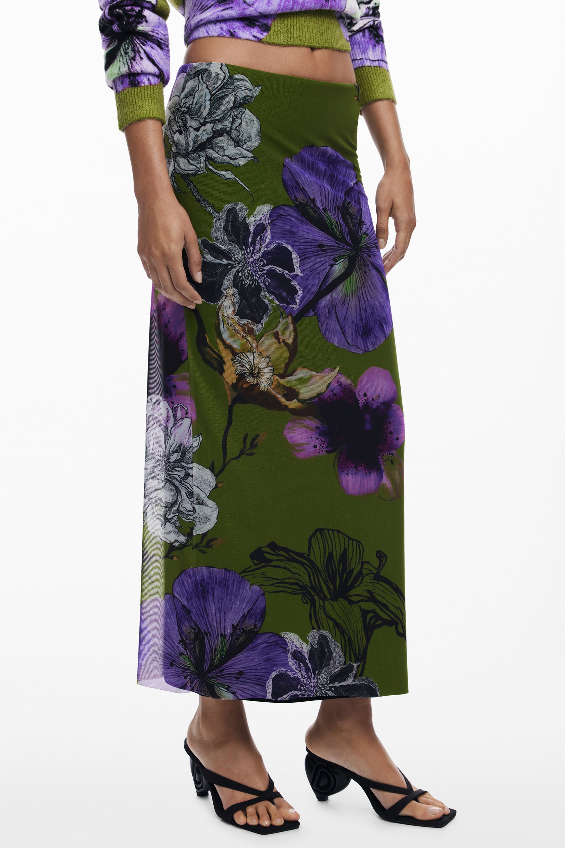 DESIGUAL GONNA LUNGA DONNA VERDE