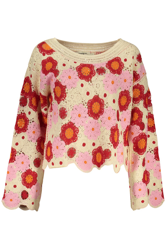 DESIGUAL MAGLIA DONNA BEIGE