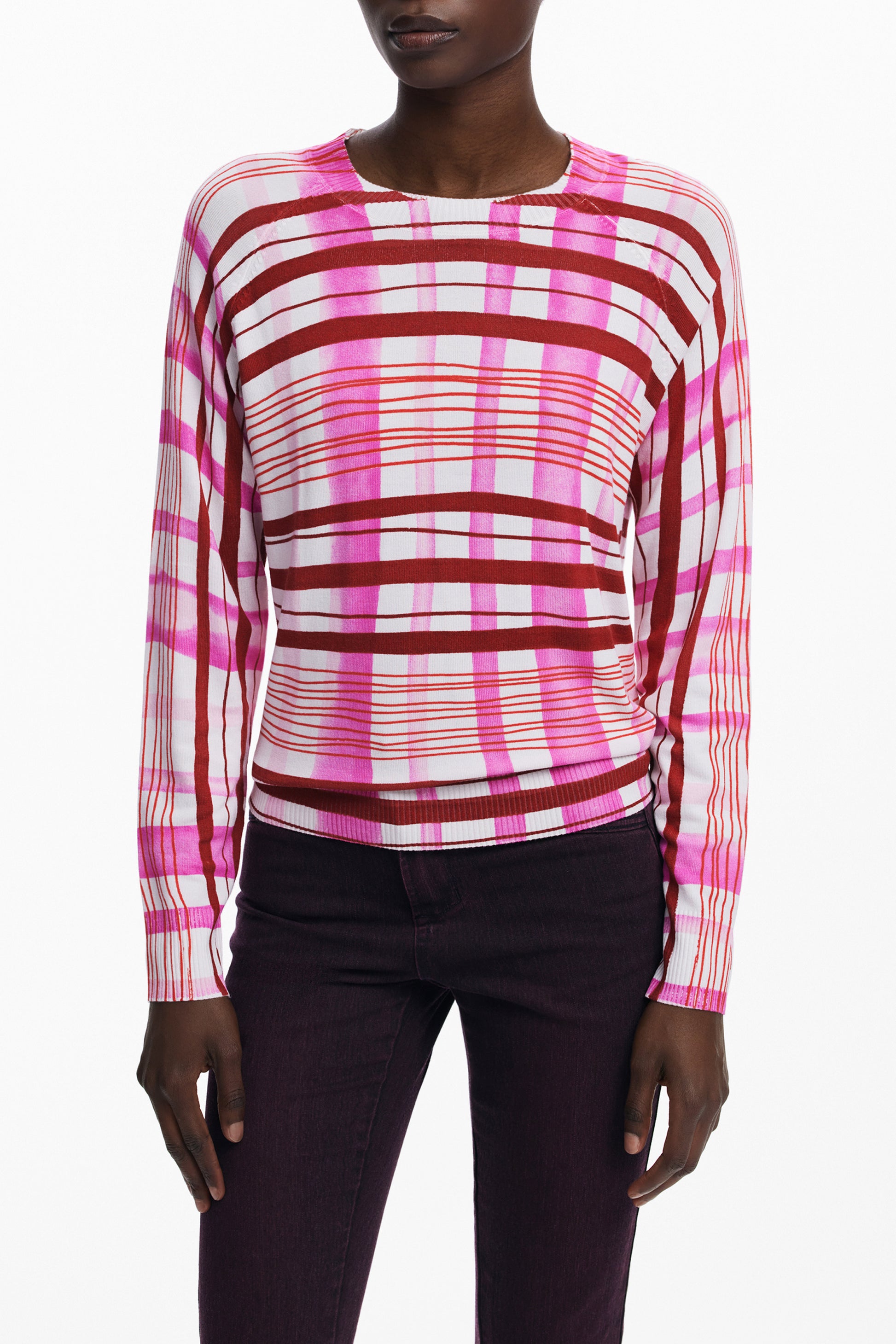 DESIGUAL MAGLIA DONNA ROSA