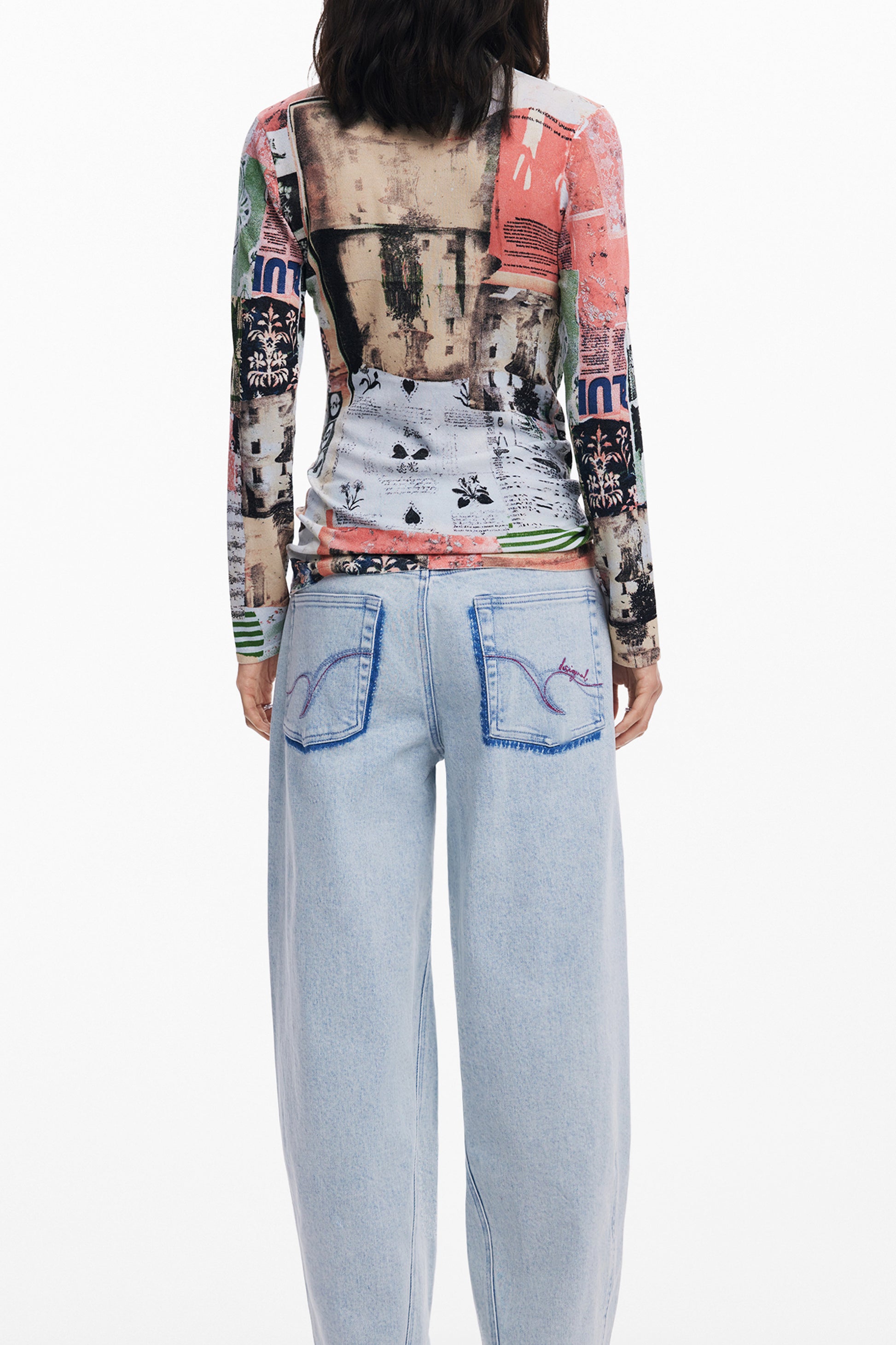 DESIGUAL MAGLIA DONNA ROSA