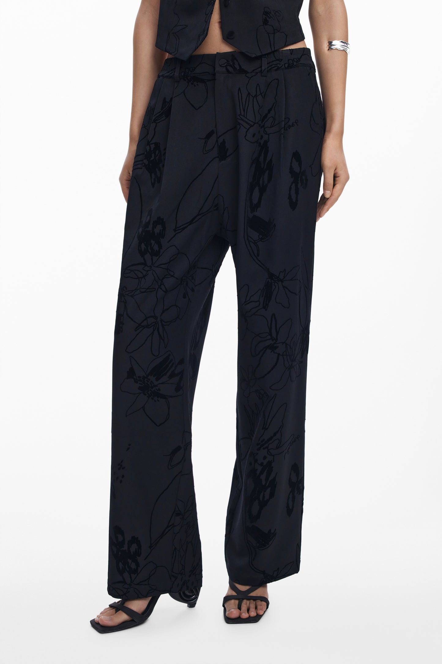 DESIGUAL PANTALONE DONNA NERO