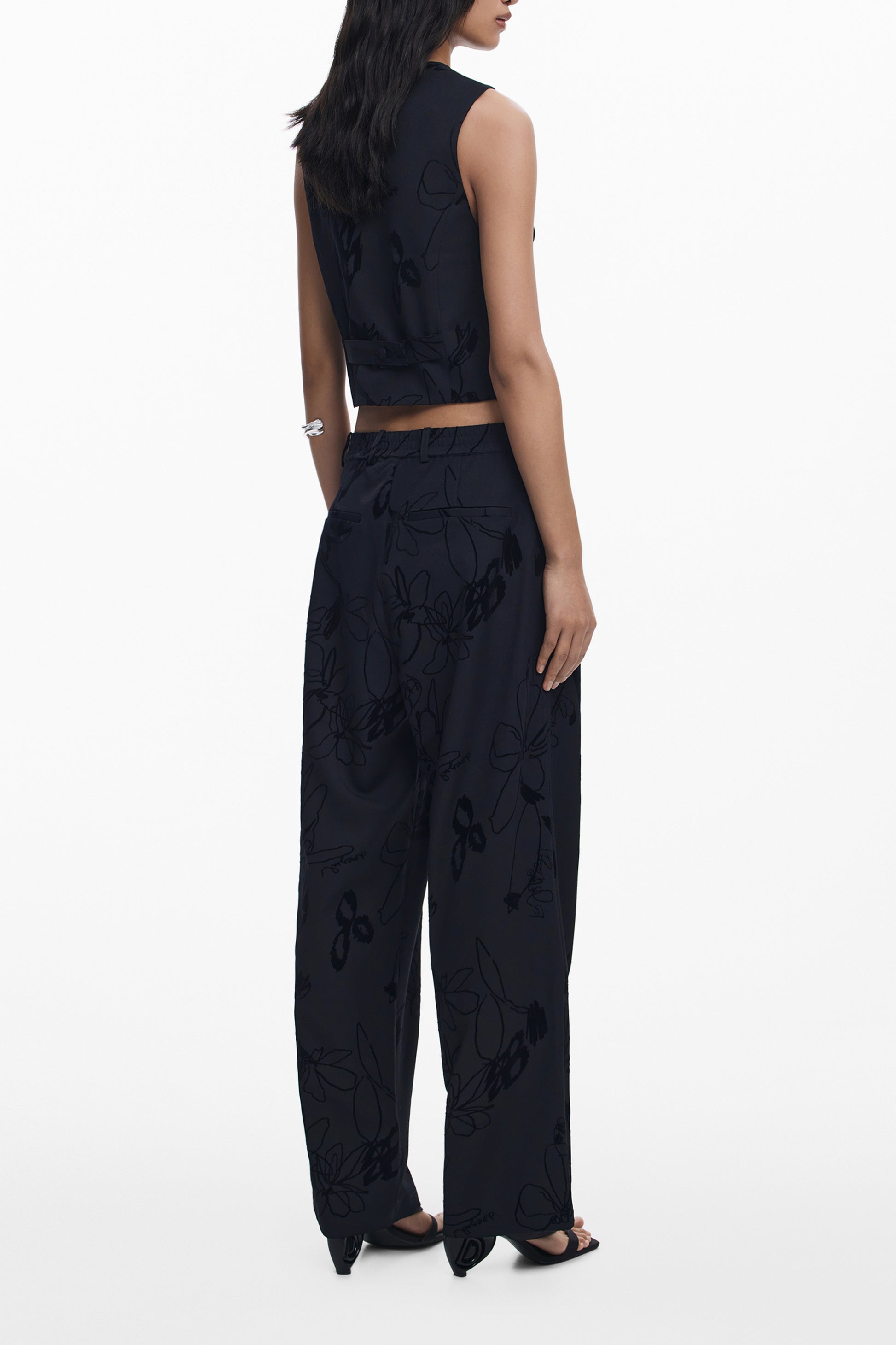 DESIGUAL PANTALONE DONNA NERO
