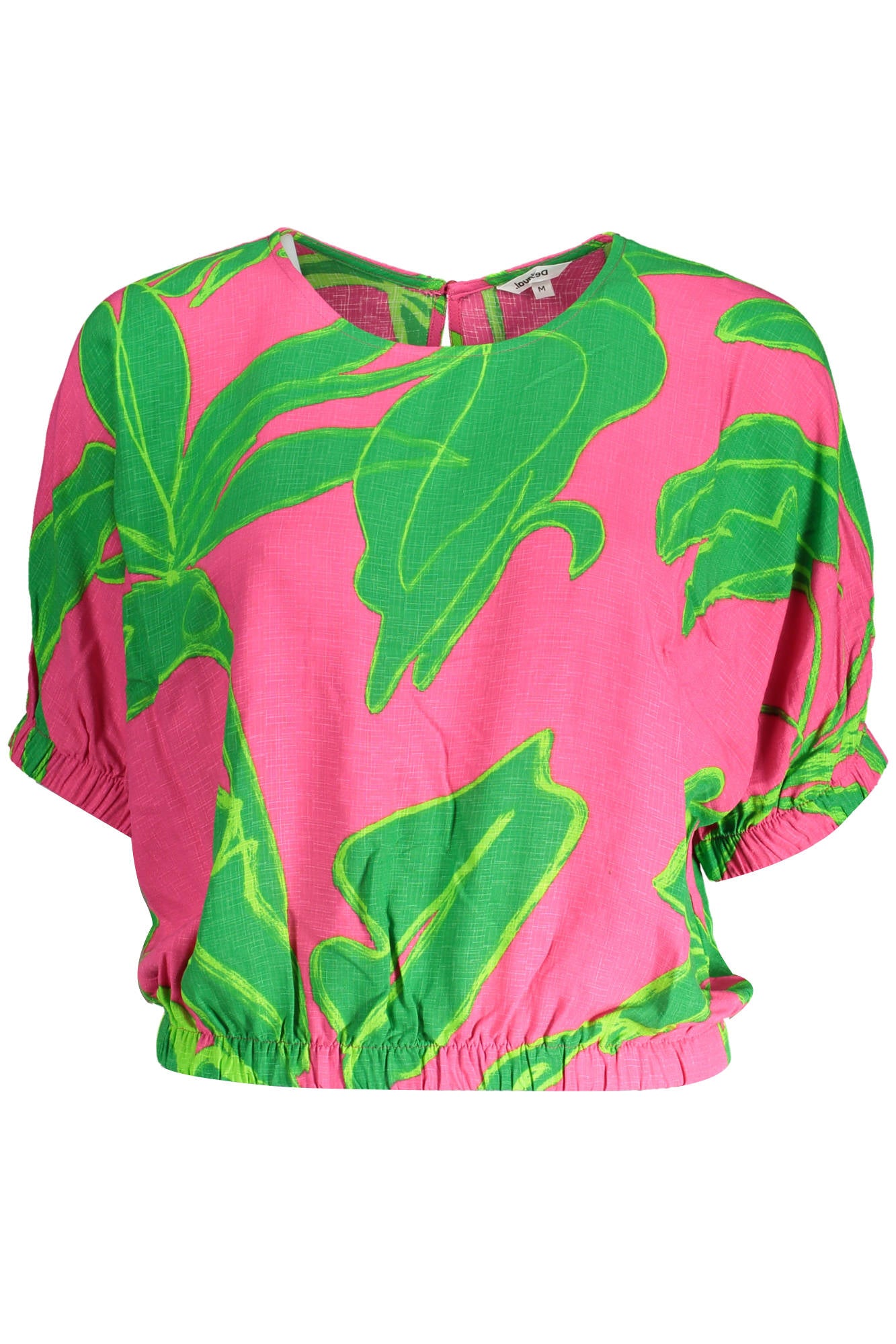 DESIGUAL T-SHIRT MANICHE CORTE DONNA ROSA
