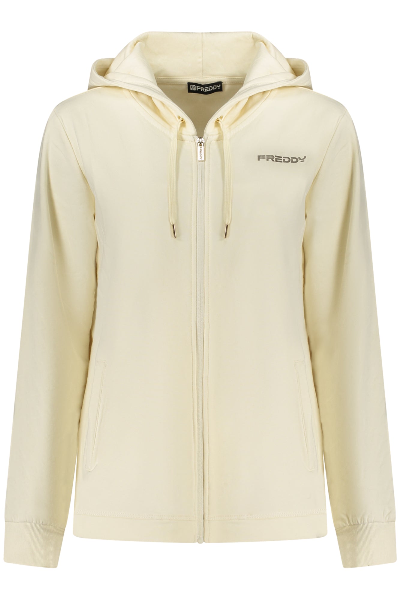 FREDDY FELPA CON ZIP DONNA BIANCO