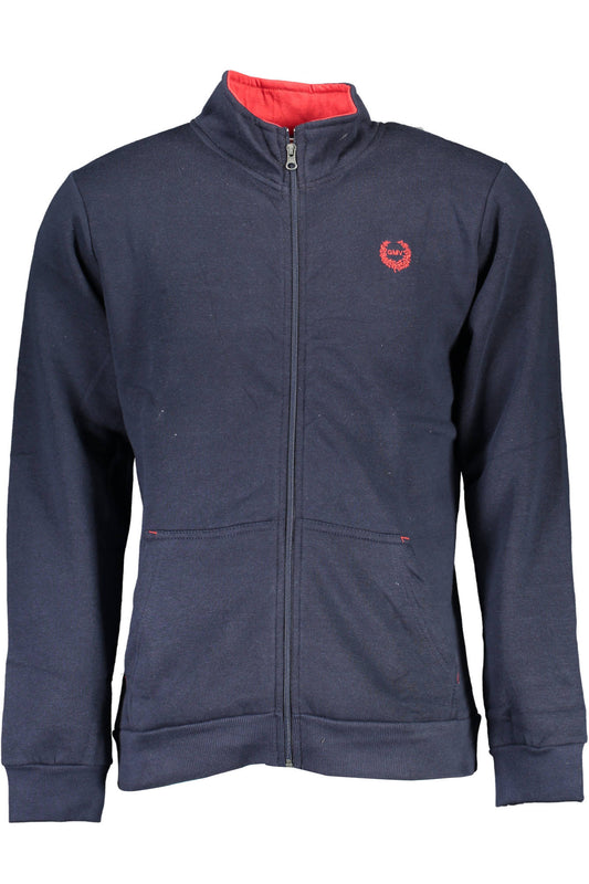 GIAN MARCO VENTURI FELPA CON ZIP UOMO BLU