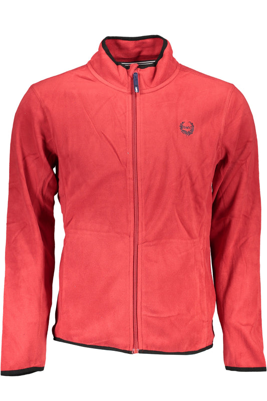 GIAN MARCO VENTURI FELPA CON ZIP UOMO ROSSO
