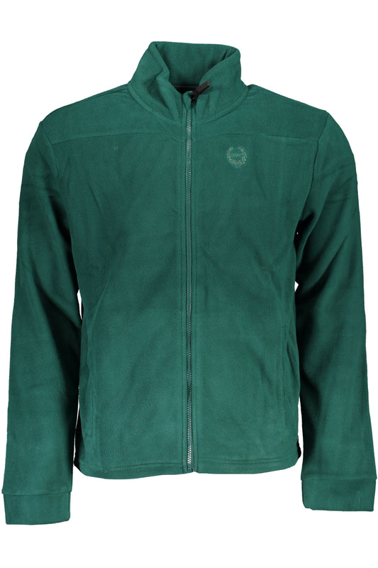 GIAN MARCO VENTURI FELPA CON ZIP UOMO VERDE