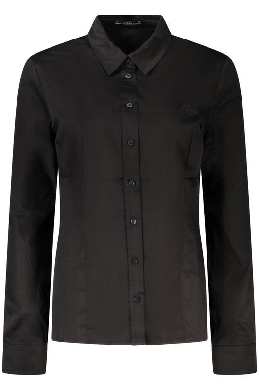 GUESS JEANS CAMICIA MANICHE LUNGHE DONNA NERO