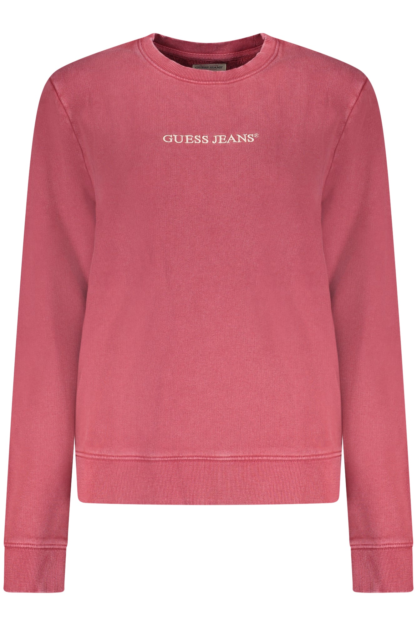 GUESS JEANS FELPA SENZA ZIP DONNA ROSSO