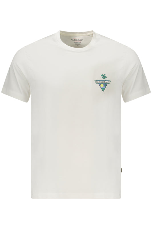 GUESS JEANS T-SHIRT MANICHE CORTE UOMO BIANCO