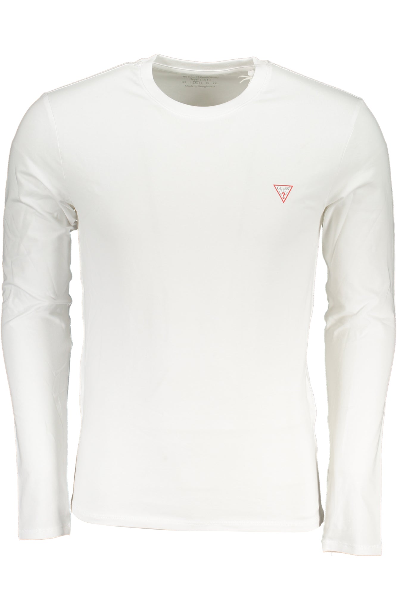 GUESS JEANS T-SHIRT MANICHE LUNGHE UOMO BIANCO