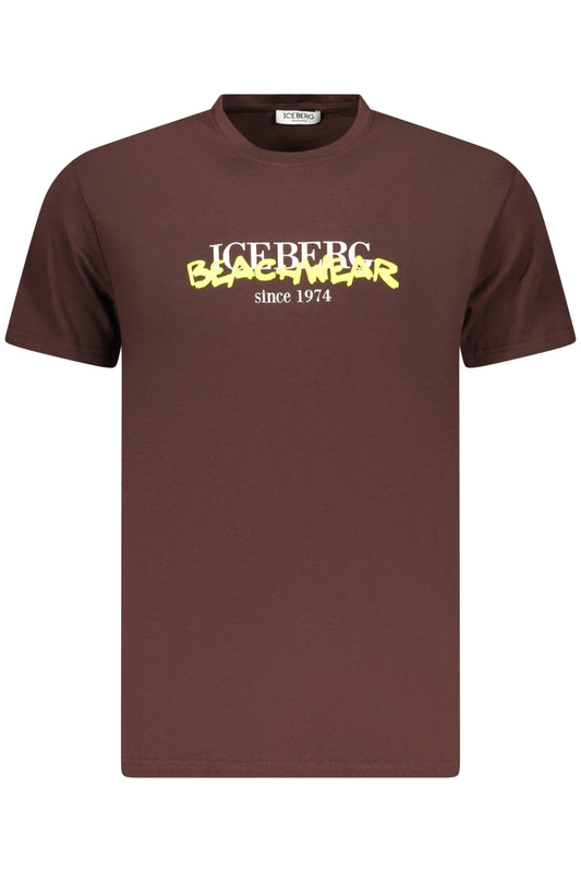 ICEBERG T-SHIRT MANICHE CORTE UOMO MARRONE