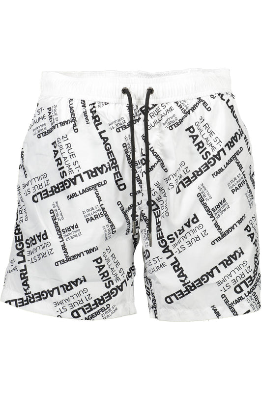 KARL LAGERFELD BEACHWEAR COSTUME PARTE SOTTO UOMO BIANCO