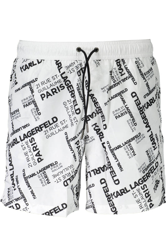 KARL LAGERFELD BEACHWEAR COSTUME PARTE SOTTO UOMO BIANCO