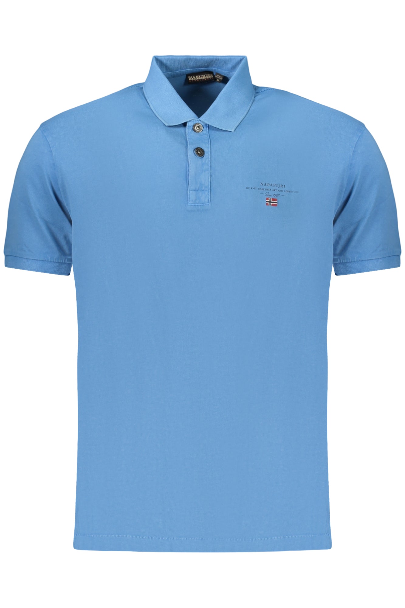NAPAPIJRI POLO MANICHE CORTE UOMO AZZURRO
