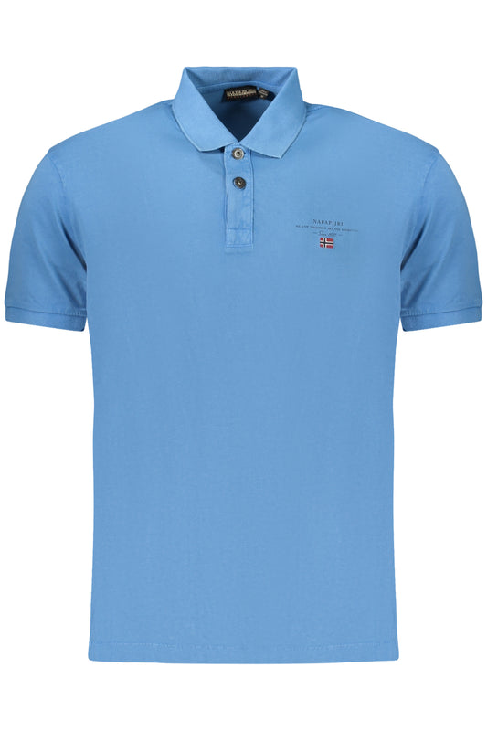 NAPAPIJRI POLO MANICHE CORTE UOMO AZZURRO