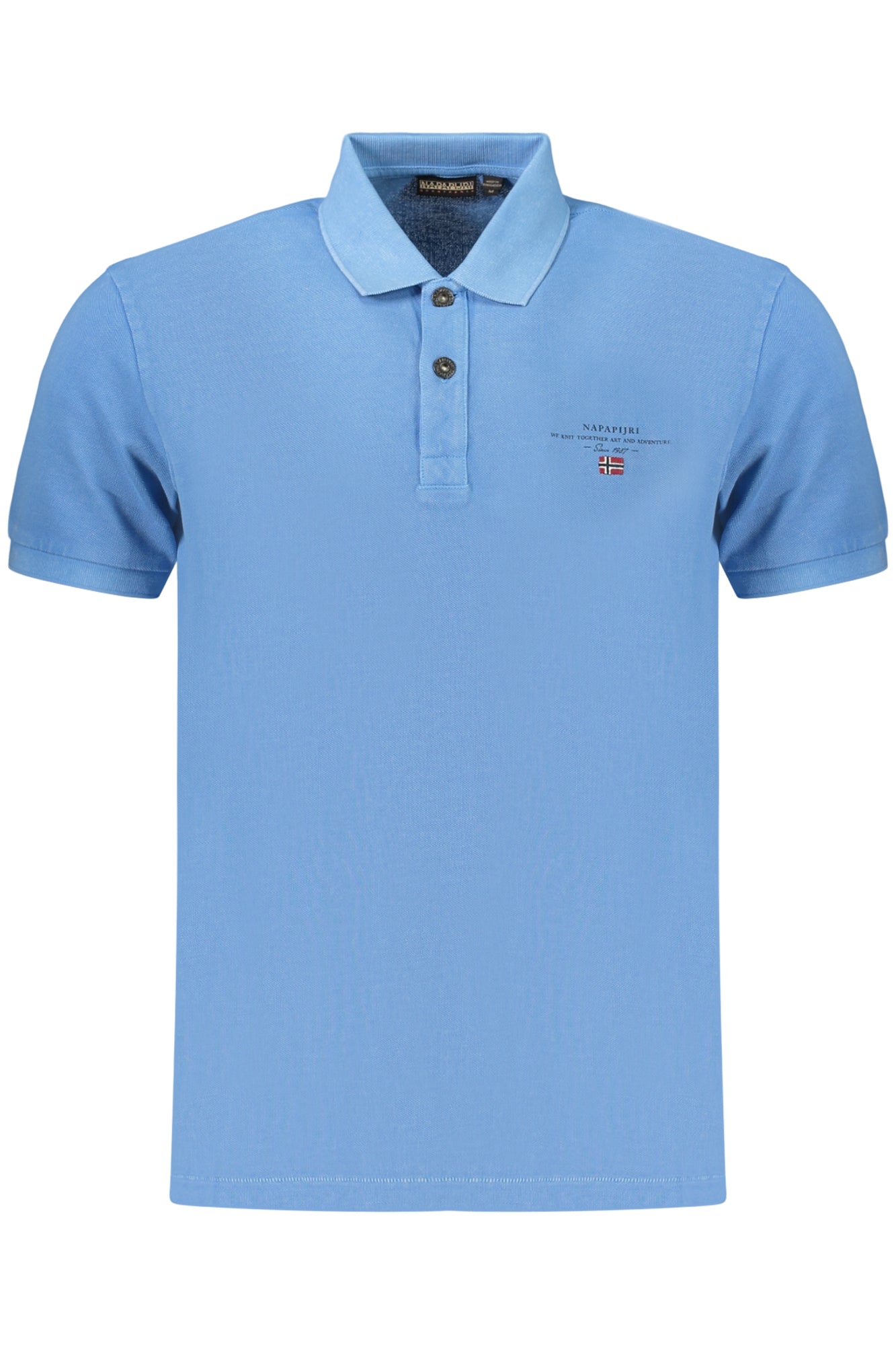 NAPAPIJRI POLO MANICHE CORTE UOMO AZZURRO