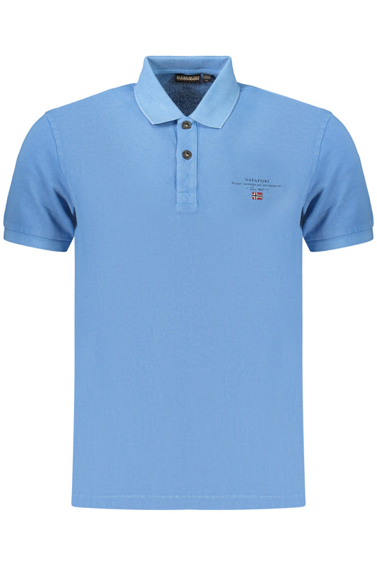 NAPAPIJRI POLO MANICHE CORTE UOMO AZZURRO