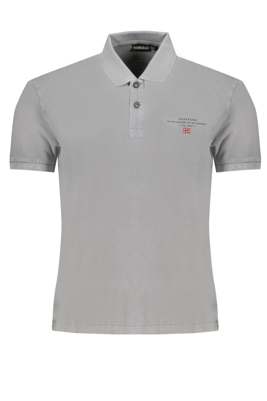 NAPAPIJRI POLO MANICHE CORTE UOMO GRIGIO