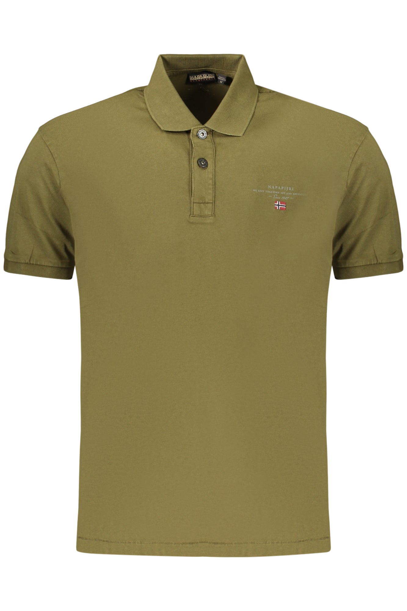 NAPAPIJRI POLO MANICHE CORTE UOMO VERDE