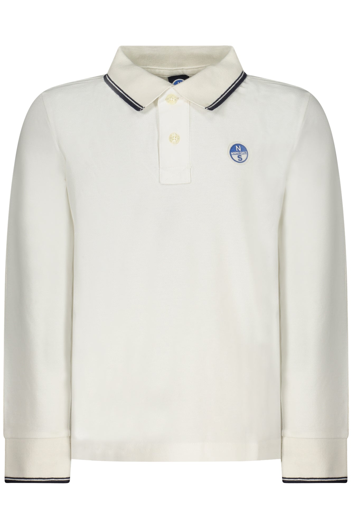 NORTH SAILS POLO MANICHE LUNGHE BAMBINO BIANCO
