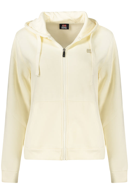 NORWAY 1963 FELPA CON ZIP DONNA BIANCO